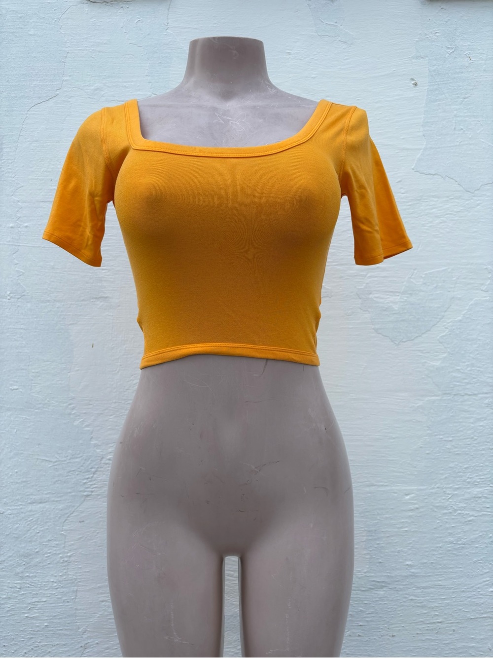 lululemon athletica Mustard Square-Neck Crop Top